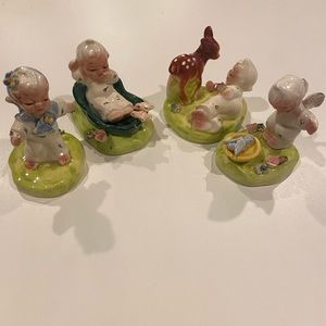Lot of Five Napco Itsy Bitsy Angels Figurines